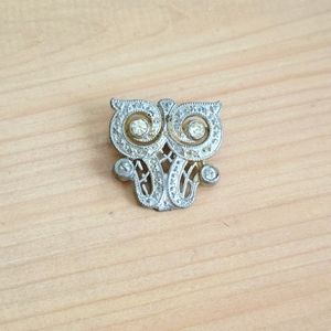 Vintage Rhinestone Small Scarf Slide